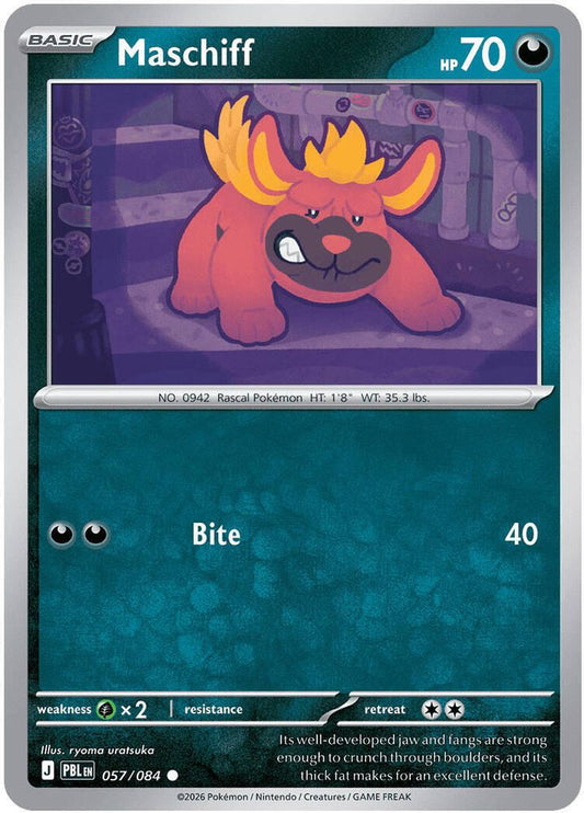 057/084 - Maschiff REVERSE HOLO - Pitch Black - Common