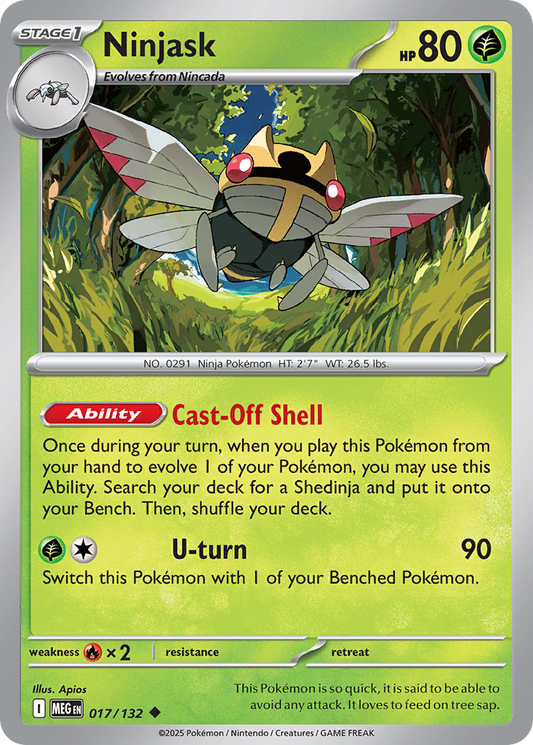 017/132 - Ninjask - Mega Evolution - Uncommon