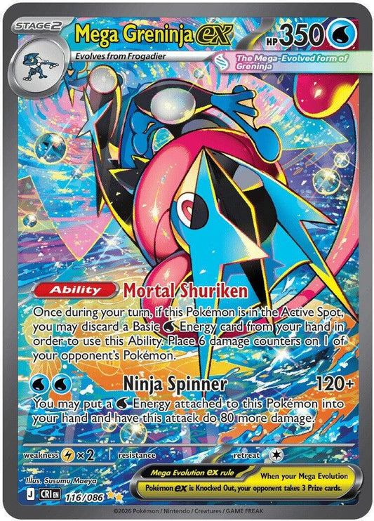 116/086 - Mega Greninja ex HOLO - Chaos Rising - Special Illustration Rare