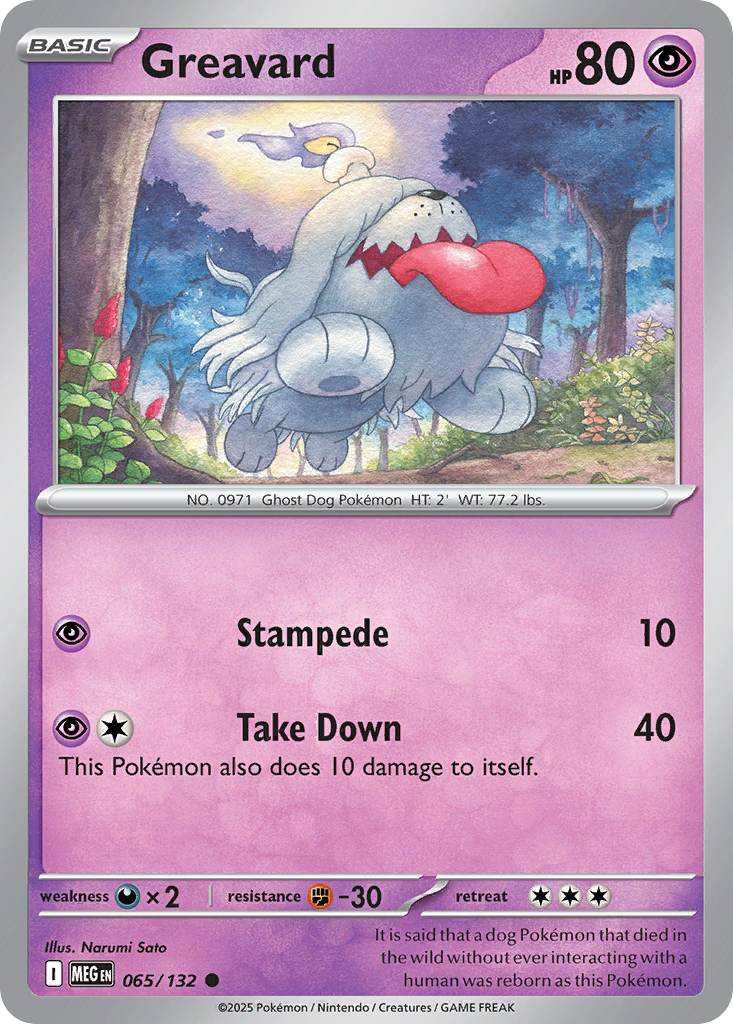 065/132 - Greavard - Mega Evolution - Common