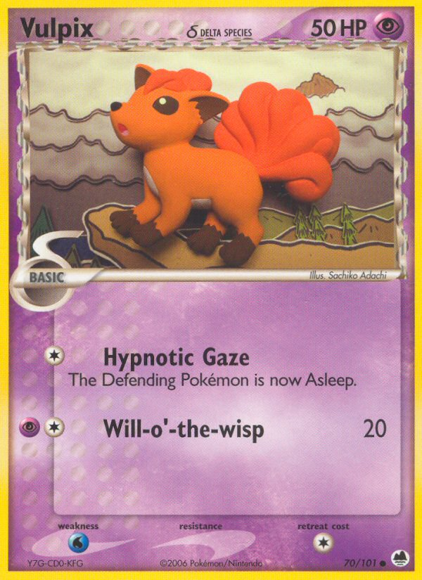 70/101 - Vulpix - Dragon Frontiers - Common