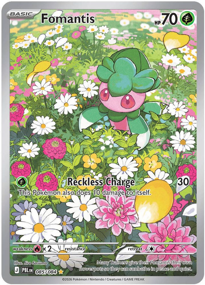 085/084 - Fomantis HOLO - Pitch Black - Illustration Rare