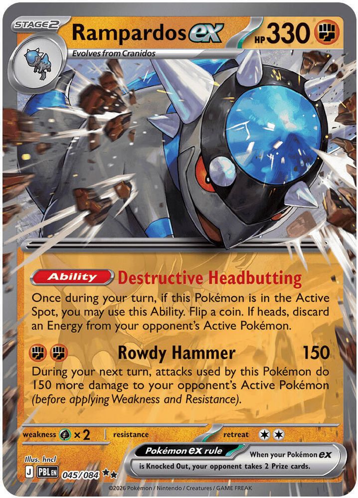 045/084 - Rampardos ex - Pitch Black - Double Rare