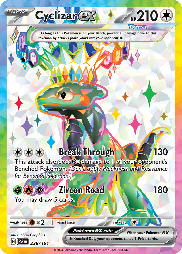 228/191 - Cyclizar ex HOLO - Surging Sparks - Ultra Rare