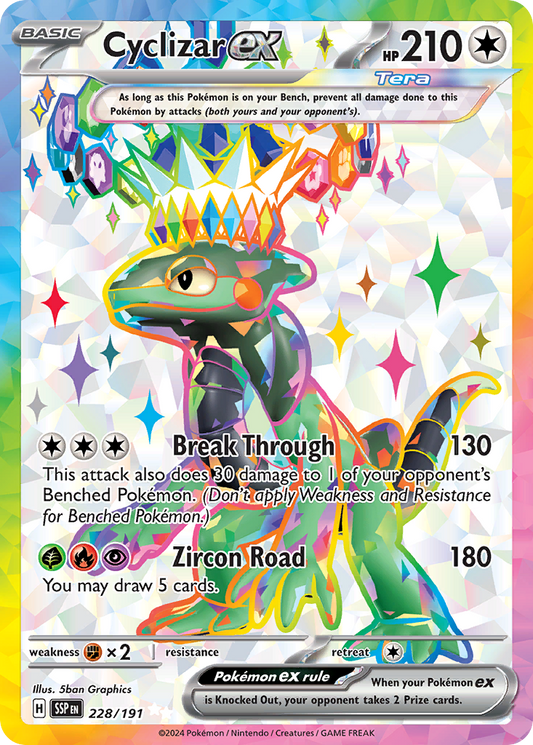 228/191 - Cyclizar ex HOLO - Surging Sparks - Ultra Rare