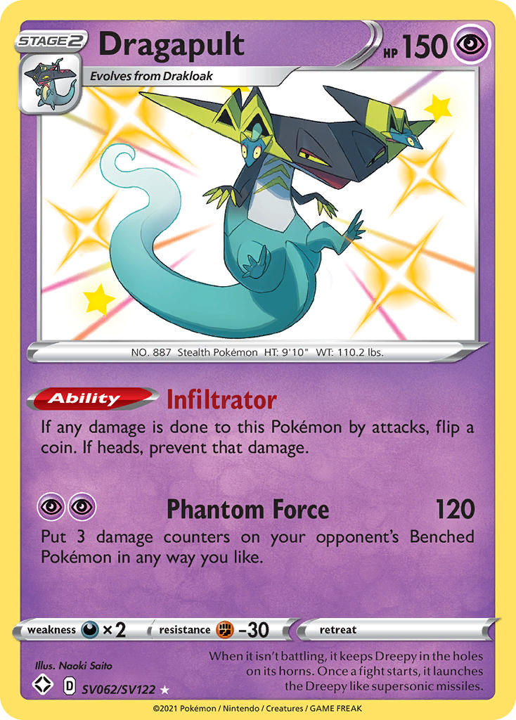 SV062/SV122 - Dragapult HOLO - Shining Fates Shiny Vault - Shiny Rare