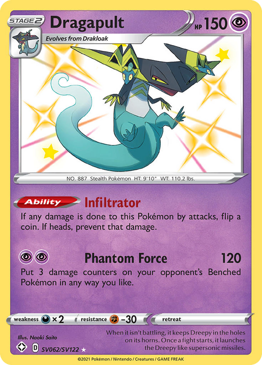 SV062/SV122 - Dragapult HOLO - Shining Fates Shiny Vault - Shiny Rare
