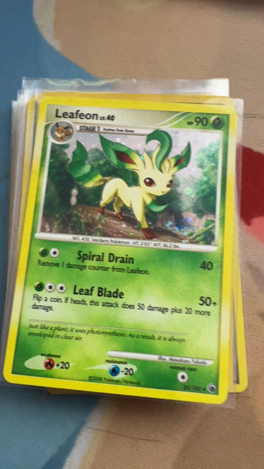 24/100 - Leafeon (DP Majestic Dawn) - Deck Exclusives - Holo Rare