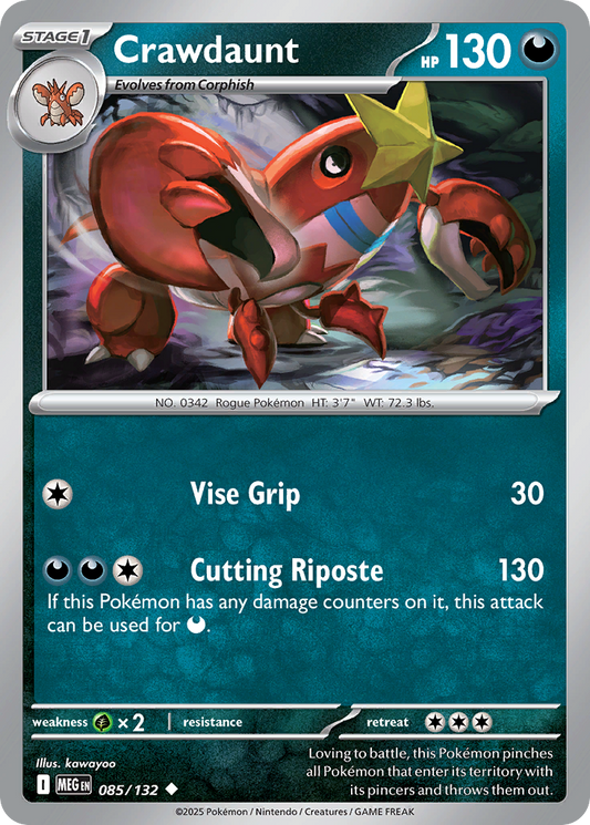 085/132 - Crawdaunt - Mega Evolution - Uncommon