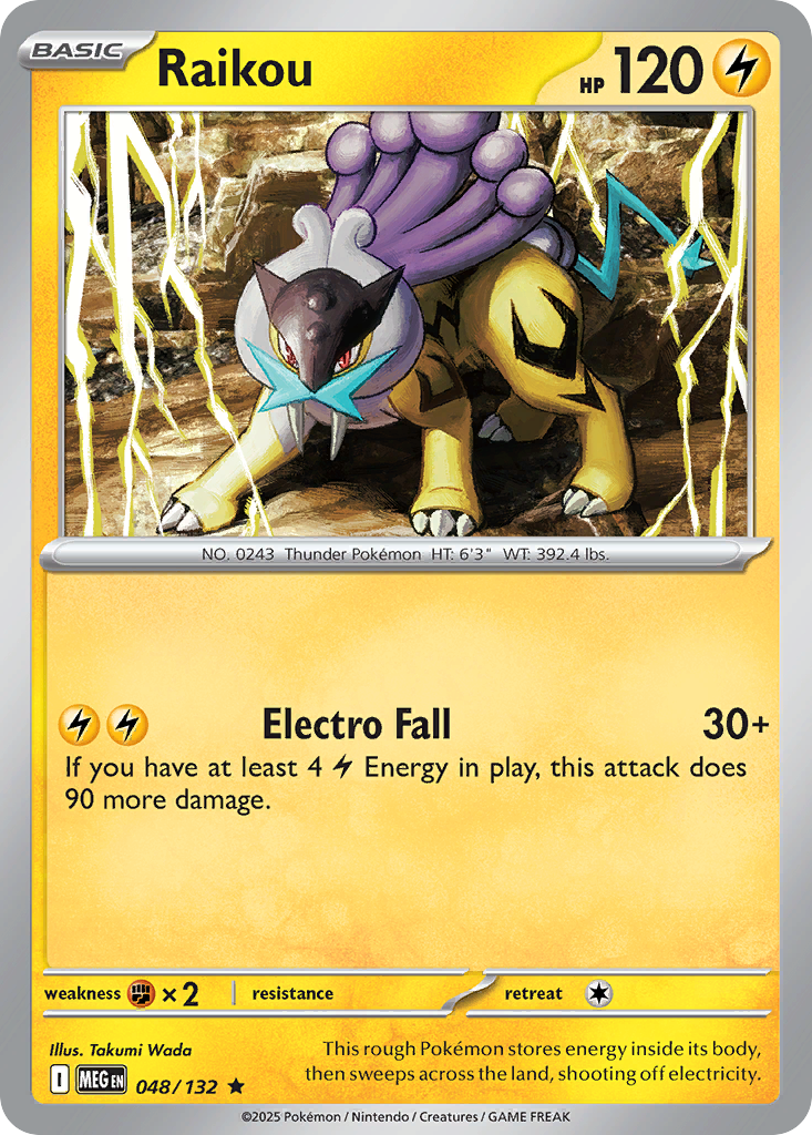 048/132 - Raikou - Mega Evolution - Rare