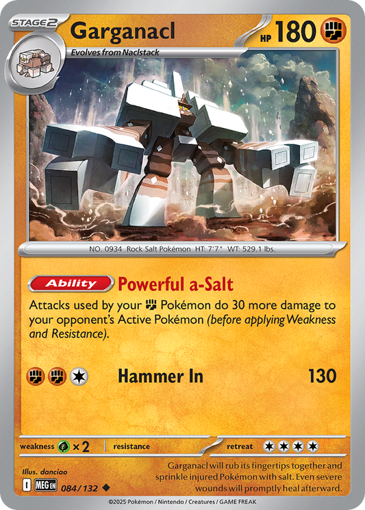 084/132 - Garganacl - Mega Evolution - Uncommon