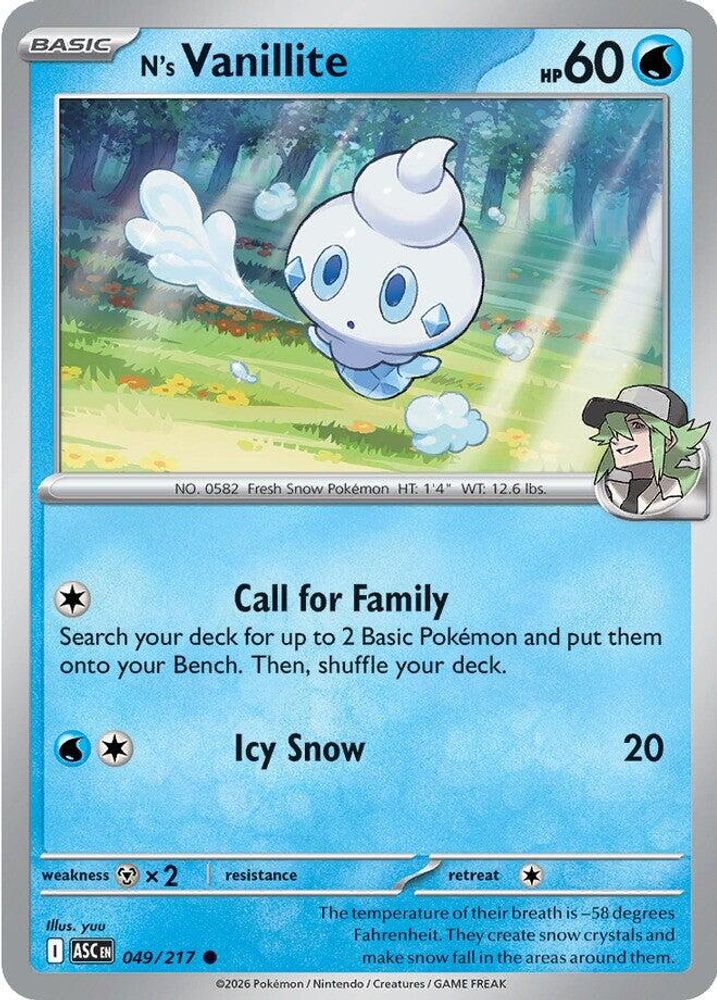 049/217 - N's Vanillite - Ascended Heroes - Common