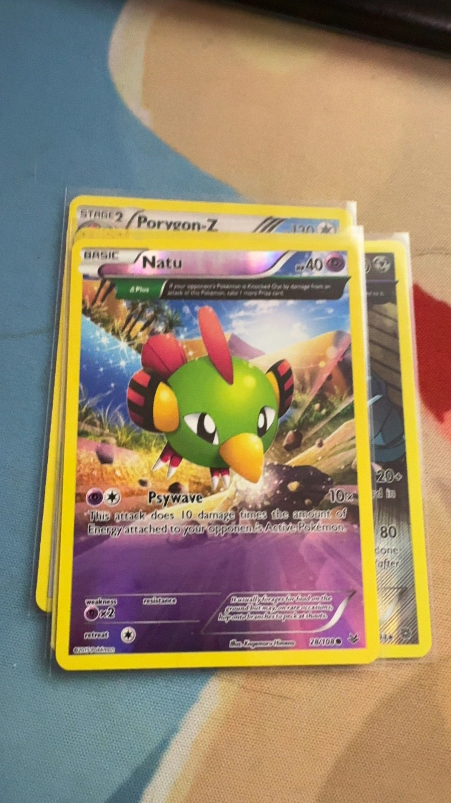 28/108 - Natu REVERSE HOLO - Roaring Skies - Common