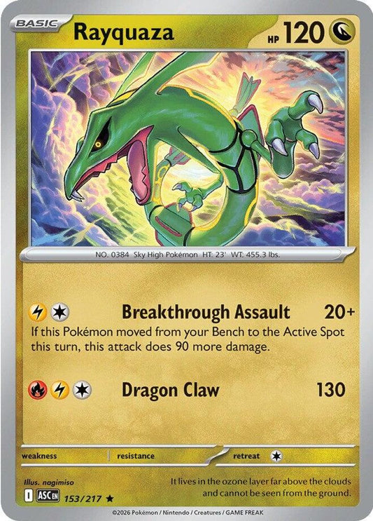 153/217 - Rayquaza - Ascended Heroes - Rare