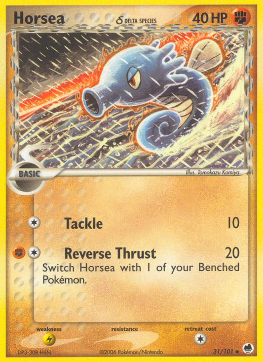 31/101 - Horsea - Dragon Frontiers - Uncommon