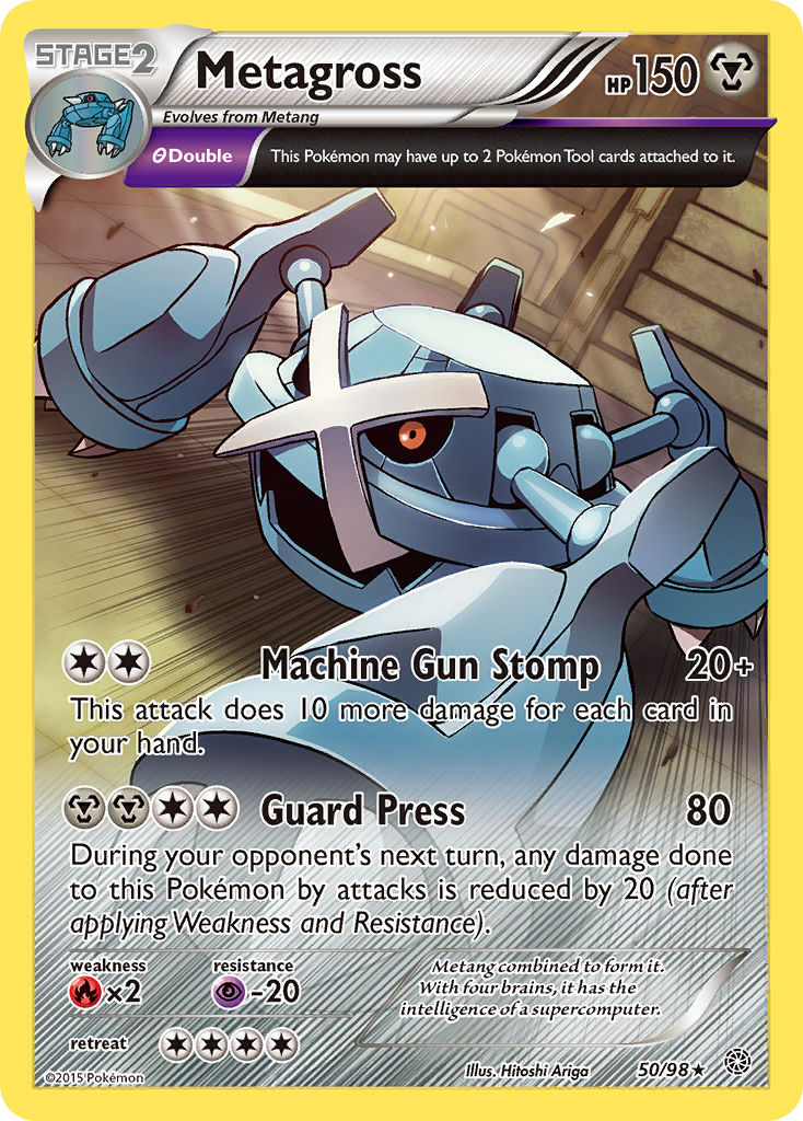50/98 - Metagross REVERSE HOLO - Ancient Origins - Rare