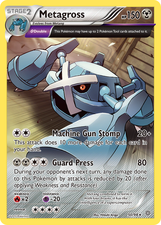50/98 - Metagross REVERSE HOLO - Ancient Origins - Rare