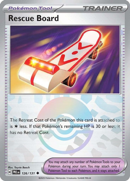 126/131 - Rescue Board (Poke Ball Pattern) HOLO - Prismatic Evolutions -