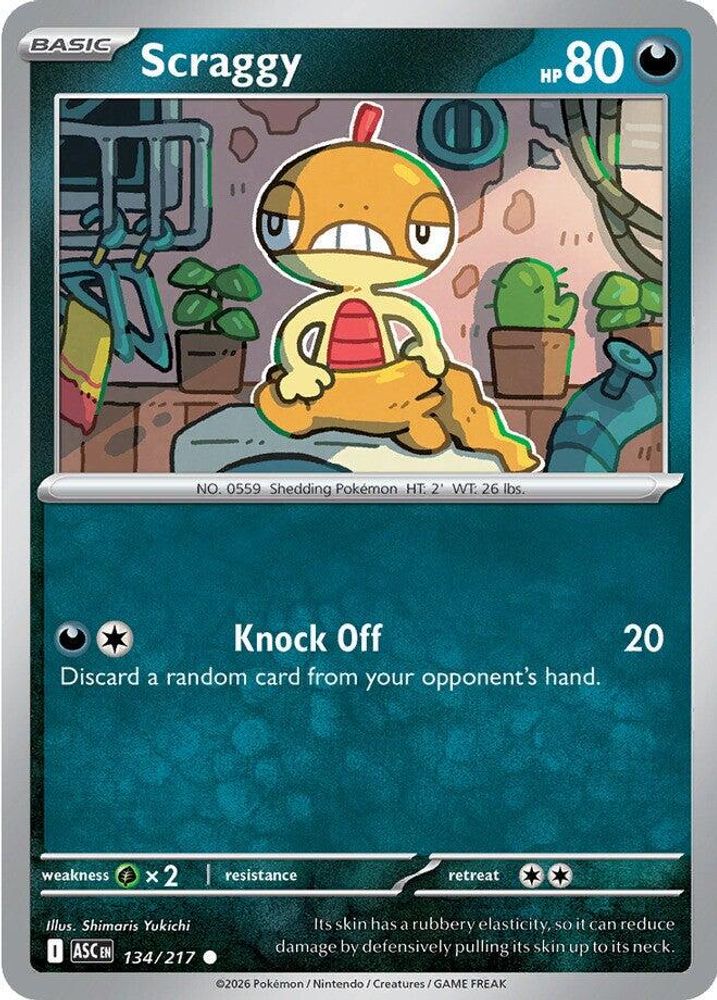 134/217 - Scraggy - Ascended Heroes - Common