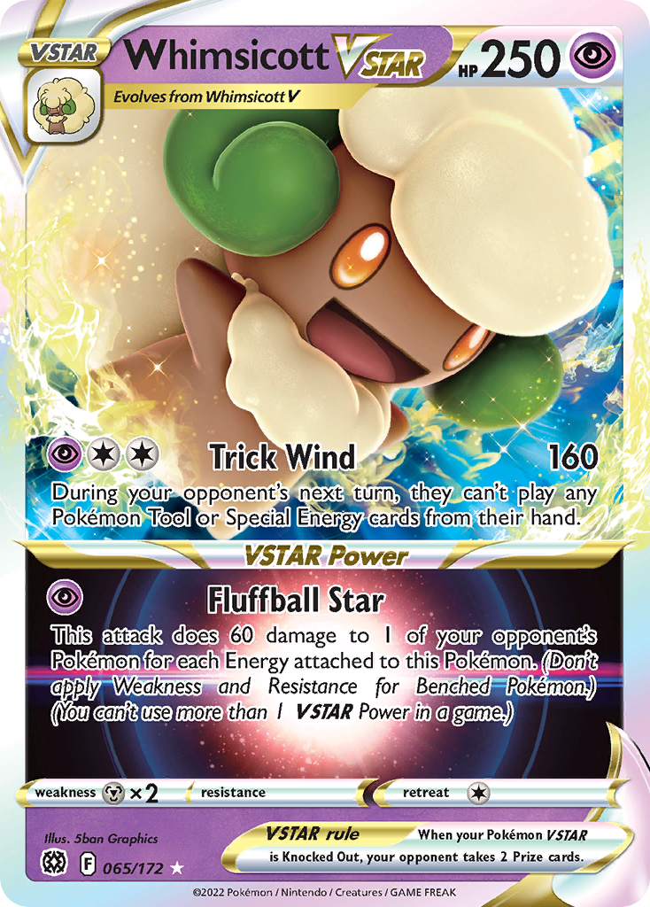 065/172 - Whimsicott VSTAR HOLO - Brilliant Stars - Ultra Rare