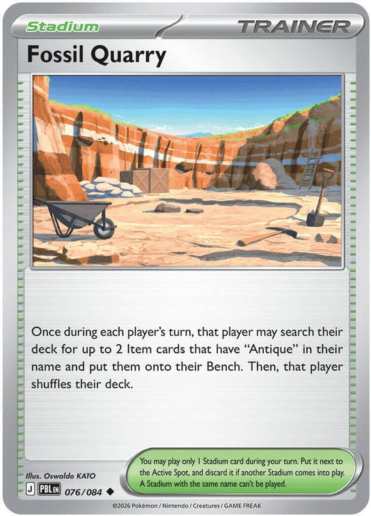 076/084 - Fossil Quarry - Pitch Black - Uncommon