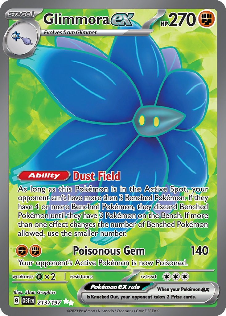 213/197 - Glimmora ex HOLO - Obsidian Flames - Ultra Rare