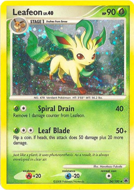 24/100 - Leafeon (DP Majestic Dawn) - Deck Exclusives - Holo Rare