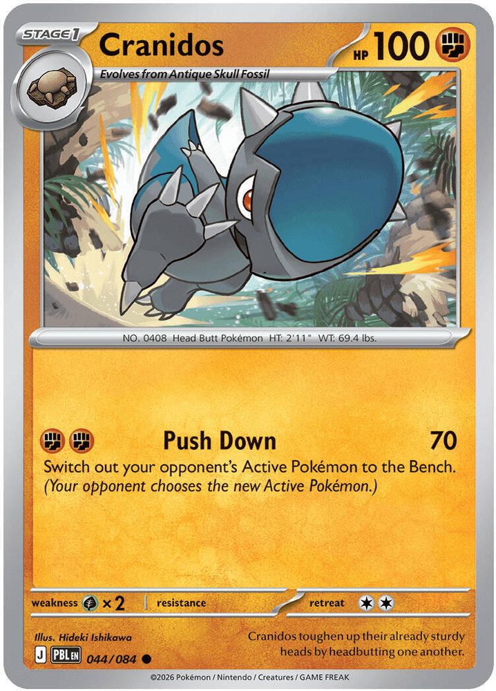 044/084 - Cranidos - Pitch Black - Common