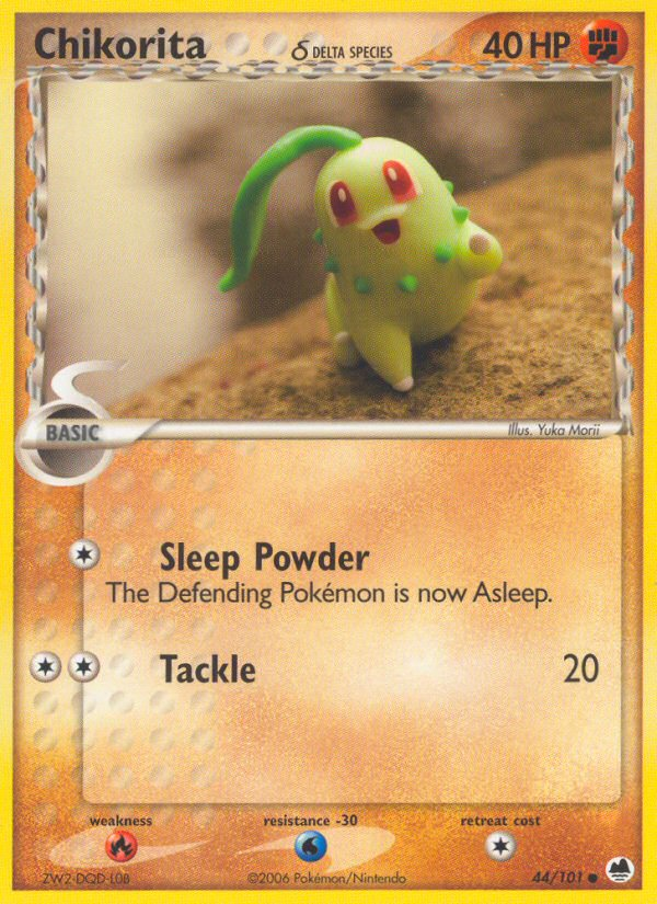 44/101 - Chikorita - Dragon Frontiers - Common