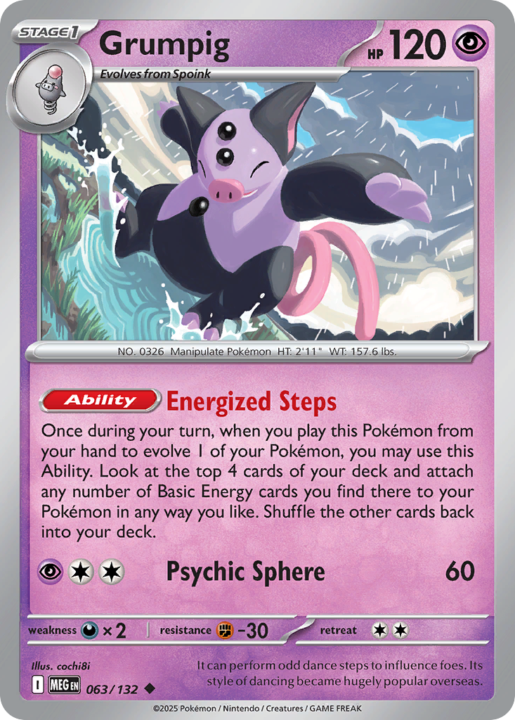 063/132 - Grumpig - Mega Evolution - Uncommon