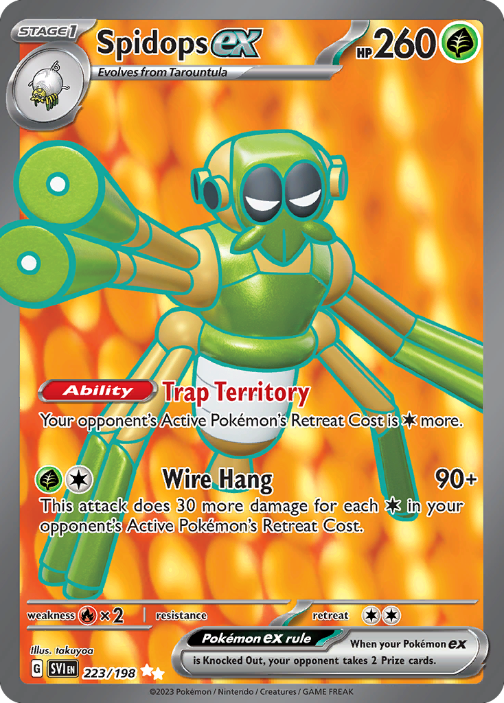 223/198 - Spidops ex HOLO - Scarlet & Violet - Ultra Rare