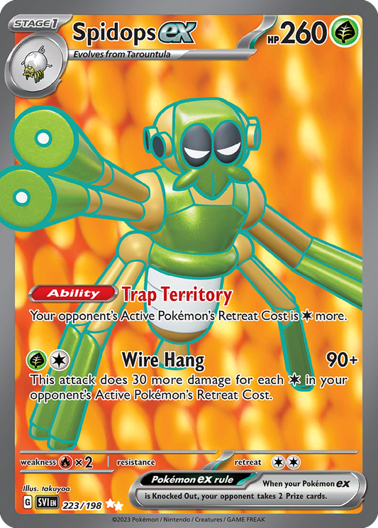 223/198 - Spidops ex HOLO - Scarlet & Violet - Ultra Rare