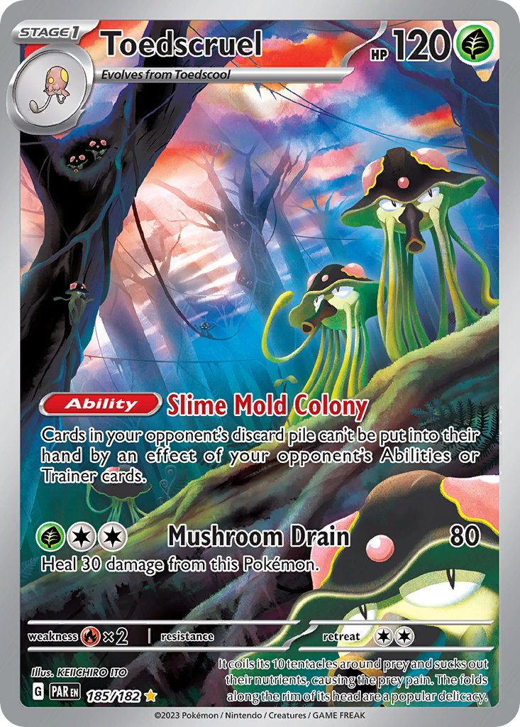 185/182 - Toedscruel HOLO - Paradox Rift - Illustration Rare