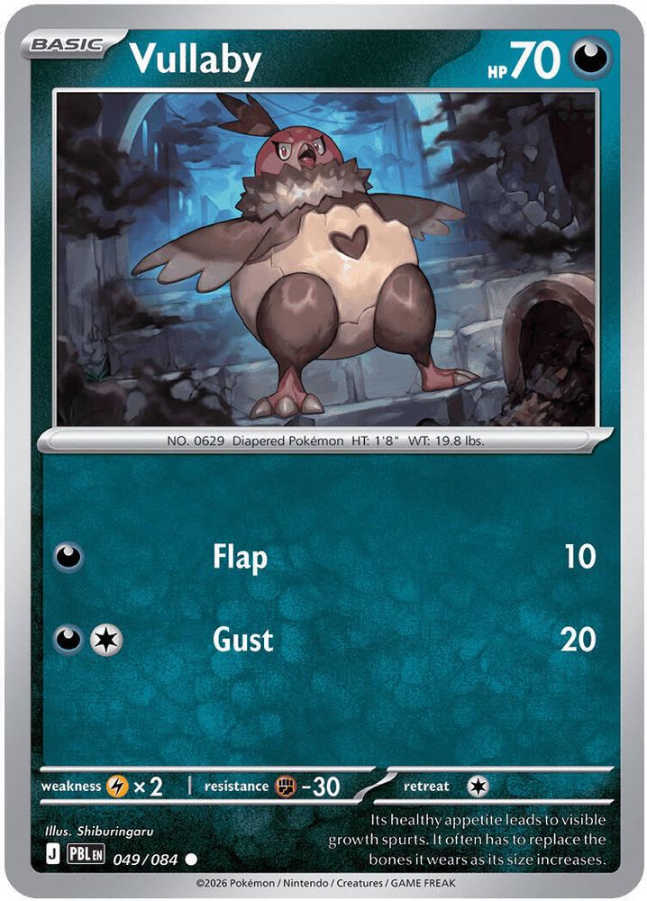 049/084 - Vullaby REVERSE HOLO - Pitch Black - Common