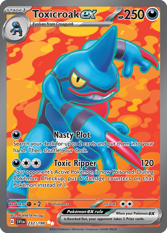 232/198 - Toxicroak ex HOLO - Scarlet & Violet - Ultra Rare