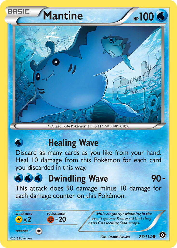 27/114 - Mantine REVERSE HOLO - Steam Siege - Common