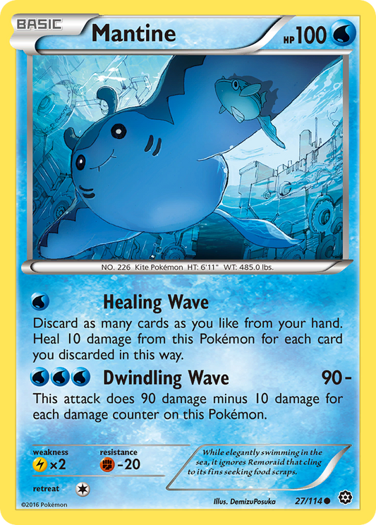 27/114 - Mantine REVERSE HOLO - Steam Siege - Common