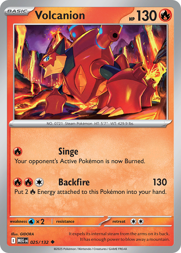 025/132 - Volcanion - Mega Evolution - Uncommon