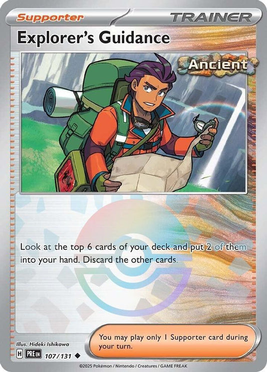 107/131 - Explorer's Guidance (Poke Ball Pattern) HOLO - Prismatic Evolutions -