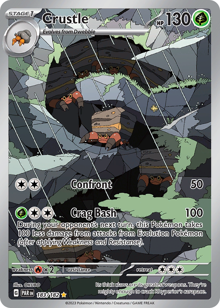 183/182 - Crustle HOLO - Paradox Rift - Illustration Rare