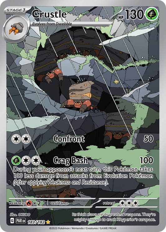 183/182 - Crustle HOLO - Paradox Rift - Illustration Rare