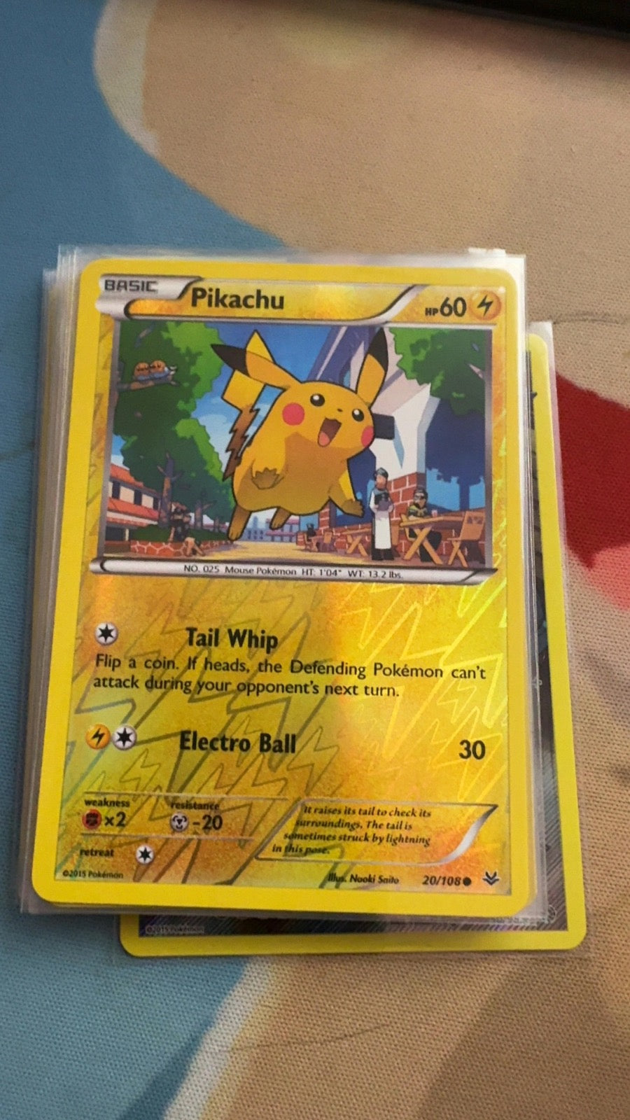 20/108 - Pikachu REVERSE HOLO - Roaring Skies - Common