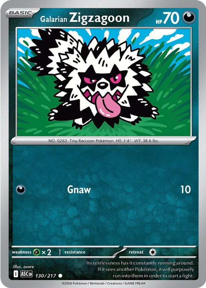 130/217 - Galarian Zigzagoon - Ascended Heroes - Common