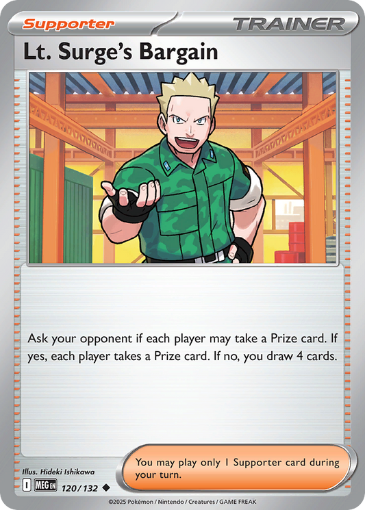 120/132 - Lt. Surge's Bargain - Mega Evolution - Uncommon