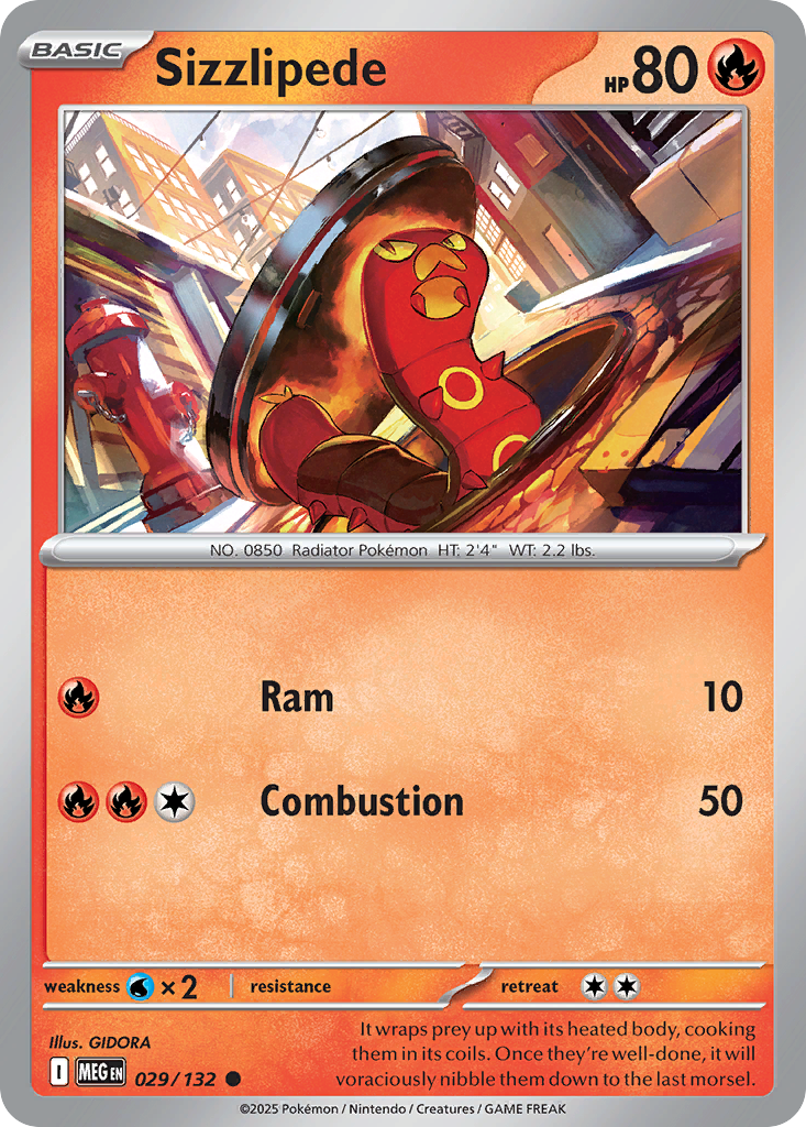 029/132 - Sizzlipede - Mega Evolution - Common