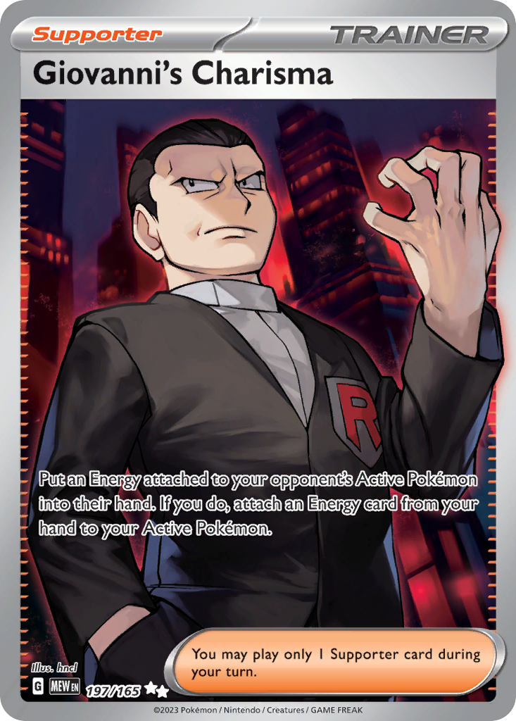 197/165 - Giovanni's Charisma HOLO - 151 - Ultra Rare