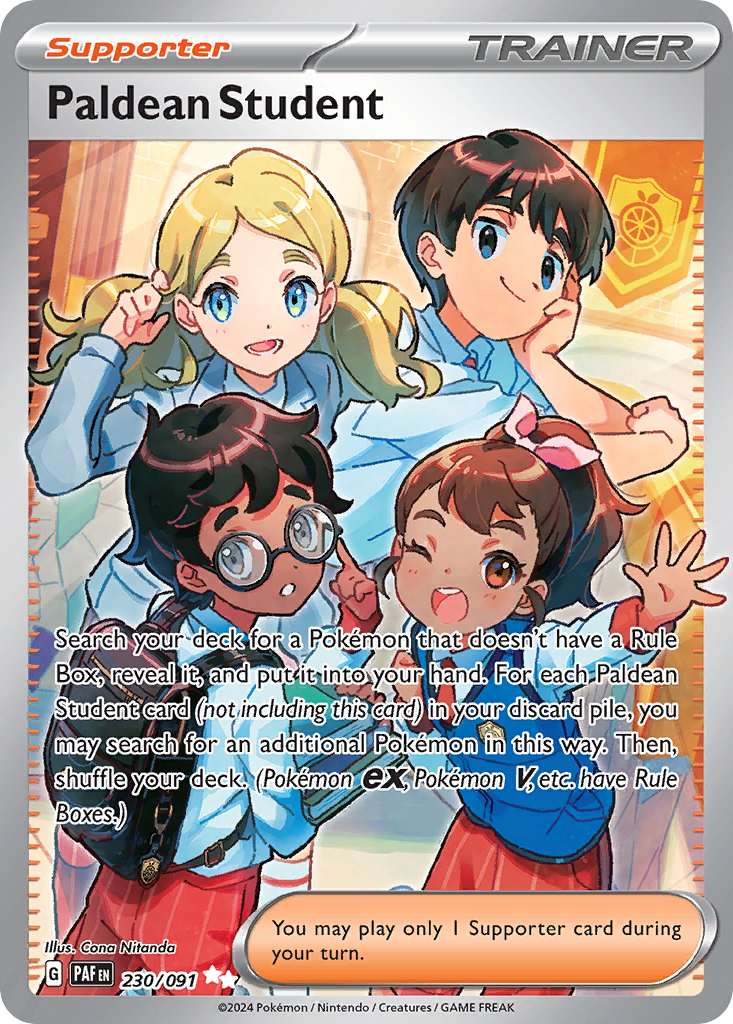 230/091 - Paldean Student HOLO - Paldean Fates - Ultra Rare