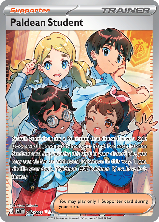 230/091 - Paldean Student HOLO - Paldean Fates - Ultra Rare