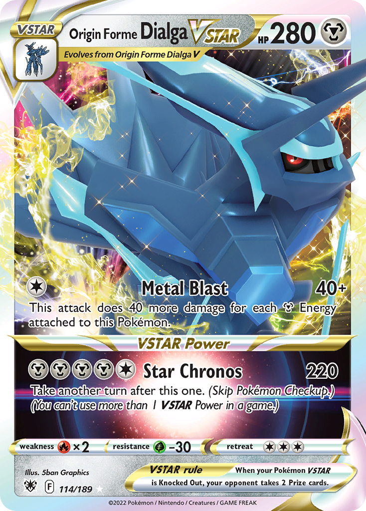 114/189 - Origin Forme Dialga VSTAR HOLO - Astral Radiance - Ultra Rare