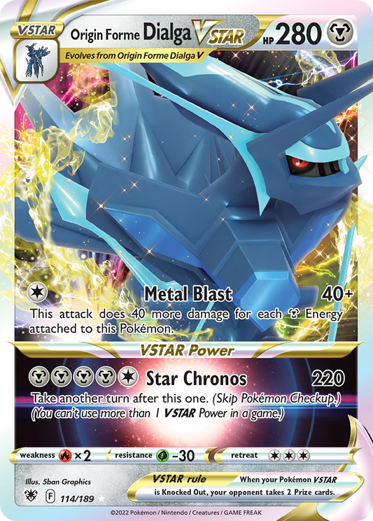 114/189 - Origin Forme Dialga VSTAR HOLO - Astral Radiance - Ultra Rare